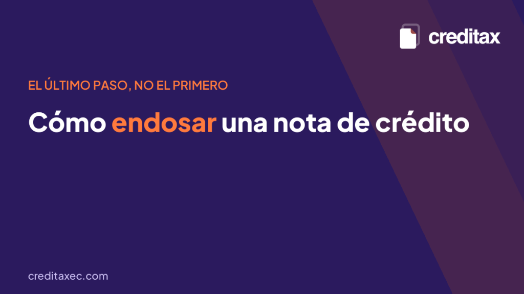 Endosar una nota de crédito