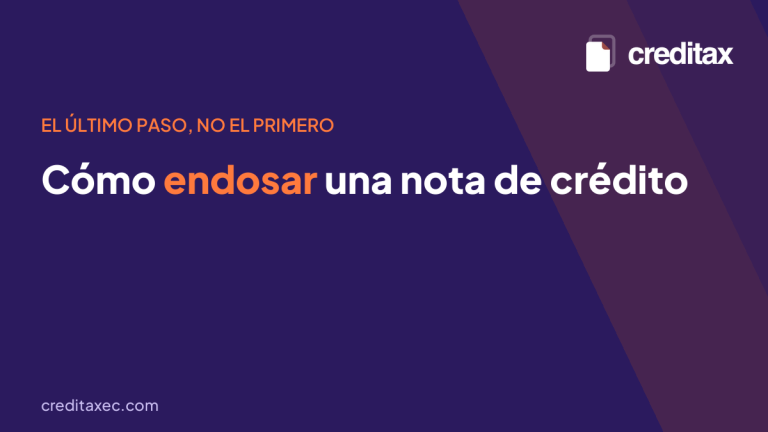 Cómo endosar una nota de crédito desmaterializada del SRI