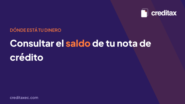Cómo consultar el saldo de tu nota de crédito en SRI en línea