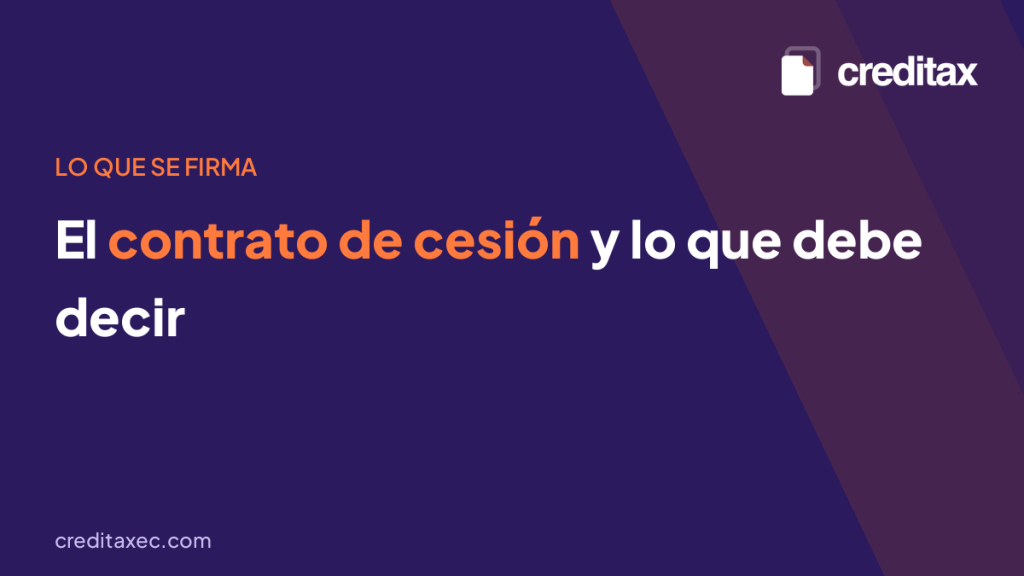 Contrato de cesión de nota de crédito