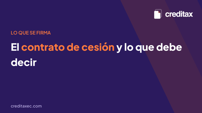 Qué es un contrato de cesión de nota de crédito y qué debe decir